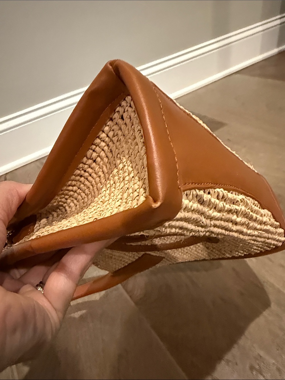Christian Louboutin Mini By My Side Raffia & Leather Tote with Detachable Strap - Picture 11 of 16
